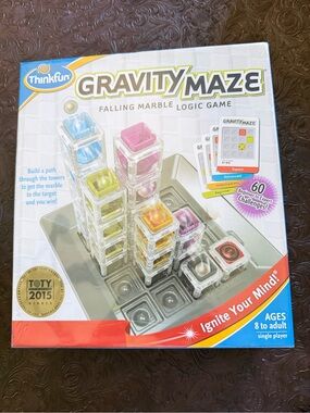 Think! Gravity Maze Logic Game - Blue, Pink, Yellow, Orange, Purple, Red